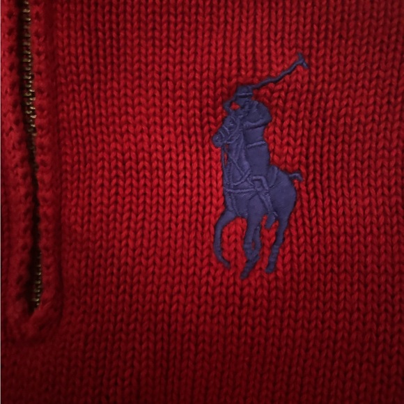 Polo Ralph Lauren Red and Navy Sweater Size 2T - Picture 3 of 6